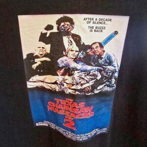 Vtg Y2K Texas Chainsaw Massacre 2 Movie Shirt Mens L Pro Athletic Horror Film